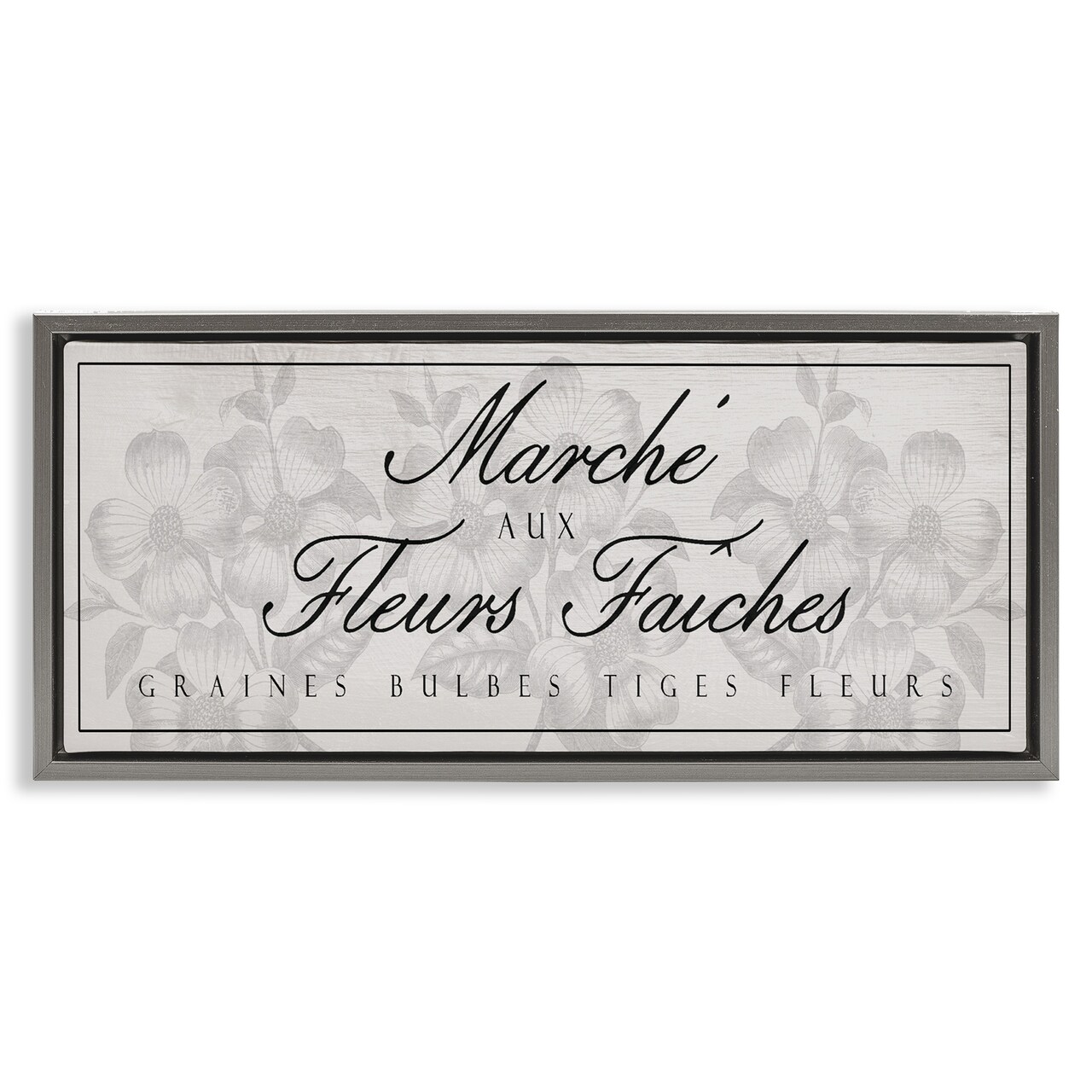 Stupell Industries Vintage French Flower Market Floating Frame, design by Lil' Rue